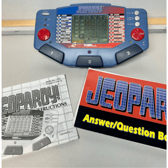 VTG Handheld Jeopardy Electronic Game with Book & Manual Tiger Electronics - Picture 4 of 7